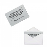 Personalised Friends Like Stars Brushed Steel Silver Style Metal Wallet / Purse Sentimental Card